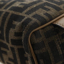 FENDI Zucca Canvas Clutch Bag Black Brown Auth am12138V-13