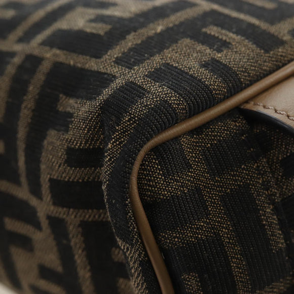 FENDI Zucca Canvas Clutch Bag Black Brown Auth am12138V
