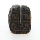 FENDI Zucca Canvas Clutch Bag Black Brown Auth am12138V-4
