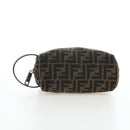 FENDI Zucca Canvas Clutch Bag Black Brown Auth am12138V-9