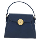 VALENTINO Hand Bag Leather 2way Blue Gold Auth am12139V-13