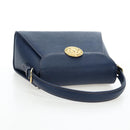 VALENTINO Hand Bag Leather 2way Blue Gold Auth am12139V-6