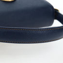 VALENTINO Hand Bag Leather 2way Blue Gold Auth am12139V-7
