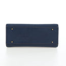 VALENTINO Hand Bag Leather 2way Blue Gold Auth am12139V-5