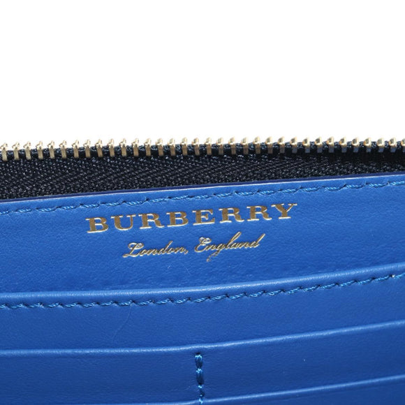 BURBERRY Christine Applique Round Wallet Leather Multicolor Gold Auth am12140V