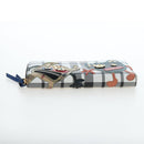BURBERRY Christine Applique Round Wallet Leather Multicolor Gold Auth am12140V-8