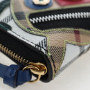 BURBERRY Christine Applique Round Wallet Leather Multicolor Gold Auth am12140V-9