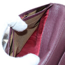 FENDI Zucca Canvas Trifold Wallet Nylon Leather Bordeaux Silver Auth am12141V-26