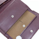 FENDI Zucca Canvas Trifold Wallet Nylon Leather Bordeaux Silver Auth am12141V-10