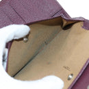 FENDI Zucca Canvas Trifold Wallet Nylon Leather Bordeaux Silver Auth am12141V-11