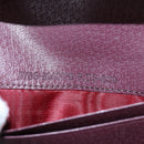 FENDI Zucca Canvas Trifold Wallet Nylon Leather Bordeaux Silver Auth am12141V-12