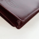 CARTIER happy Birthday Long Wallet Patent leather Bordeaux Auth am12142V-15