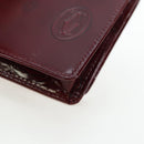 CARTIER happy Birthday Long Wallet Patent leather Bordeaux Auth am12142V-16