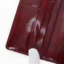 CARTIER happy Birthday Long Wallet Patent leather Bordeaux Auth am12142V-18