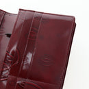 CARTIER happy Birthday Long Wallet Patent leather Bordeaux Auth am12142V-19