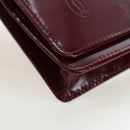 CARTIER happy Birthday Long Wallet Patent leather Bordeaux Auth am12142V-7