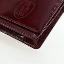 CARTIER happy Birthday Long Wallet Patent leather Bordeaux Auth am12142V-14
