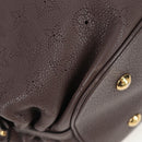 LOUIS VUITTON Monogram Punching Mahina XL Bag Leather Brown M95714 Auth am12145V-9