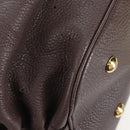 LOUIS VUITTON Monogram Punching Mahina XL Bag Leather Brown M95714 Auth am12145V-15