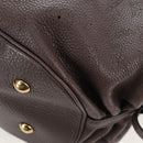 LOUIS VUITTON Monogram Punching Mahina XL Bag Leather Brown M95714 Auth am12145V-16