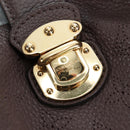 LOUIS VUITTON Monogram Punching Mahina XL Bag Leather Brown M95714 Auth am12145V-17