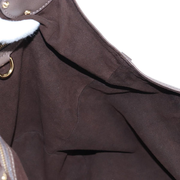 LOUIS VUITTON Monogram Punching Mahina XL Bag Leather Brown M95714 Auth am12145V