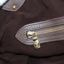 LOUIS VUITTON Monogram Punching Mahina XL Bag Leather Brown M95714 Auth am12145V-22