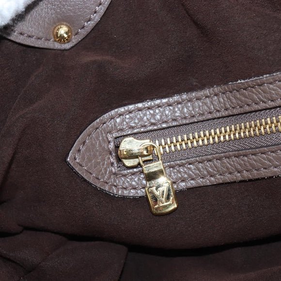 LOUIS VUITTON Monogram Punching Mahina XL Bag Leather Brown M95714 Auth am12145V