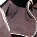 LOUIS VUITTON Monogram Punching Mahina XL Bag Leather Brown M95714 Auth am12145V-23