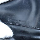CELINE Macadam Canvas Kiss Lock Long Wallet PVC Leather Black Auth am12152V-11