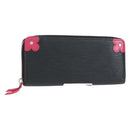 LOUIS VUITTON Epi Portefeuille Clemence Long Wallet Black M62968 Auth am12154M-1