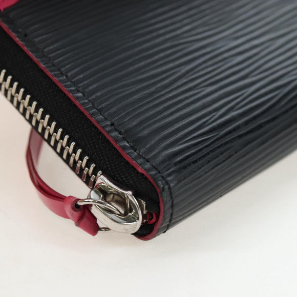 LOUIS VUITTON Epi Portefeuille Clemence Long Wallet Black M62968 Auth am12154M