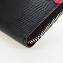 LOUIS VUITTON Epi Portefeuille Clemence Long Wallet Black M62968 Auth am12154M-14