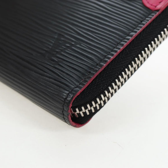 LOUIS VUITTON Epi Portefeuille Clemence Long Wallet Black M62968 Auth am12154M