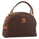 CELINE Macadam Canvas Hand Bag PVC Leather Brown Gold Auth am12157V-1