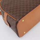 CELINE Macadam Canvas Hand Bag PVC Leather Brown Gold Auth am12157V-16