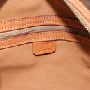 CELINE Macadam Canvas Hand Bag PVC Leather Brown Gold Auth am12157V-18