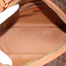 CELINE Macadam Canvas Hand Bag PVC Leather Brown Gold Auth am12157V-10