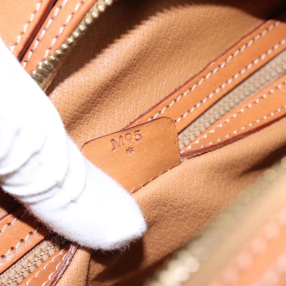 CELINE Macadam Canvas Hand Bag PVC Leather Brown Gold Auth am12157V