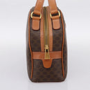 CELINE Macadam Canvas Hand Bag PVC Leather Brown Gold Auth am12157V-3