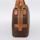 CELINE Macadam Canvas Hand Bag PVC Leather Brown Gold Auth am12157V-4