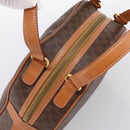 CELINE Macadam Canvas Hand Bag PVC Leather Brown Gold Auth am12157V-6
