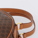 CELINE Macadam Canvas Hand Bag PVC Leather Brown Gold Auth am12157V-8