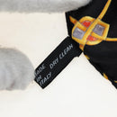 CELINE Large Jewelry Pattern Scarf Silk Black Yellow Auth am12158M-14