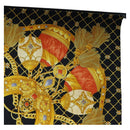 CELINE Large Jewelry Pattern Scarf Silk Black Yellow Auth am12158M-4