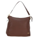 PRADA Shoulder Bag Taurillon Clemence Brown Gold Auth am12161V-1