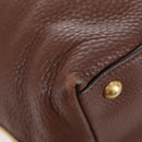 PRADA Shoulder Bag Taurillon Clemence Brown Gold Auth am12161V-12