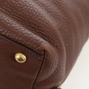 PRADA Shoulder Bag Taurillon Clemence Brown Gold Auth am12161V-13