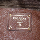 PRADA Shoulder Bag Taurillon Clemence Brown Gold Auth am12161V-16