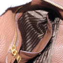 PRADA Shoulder Bag Taurillon Clemence Brown Gold Auth am12161V-20